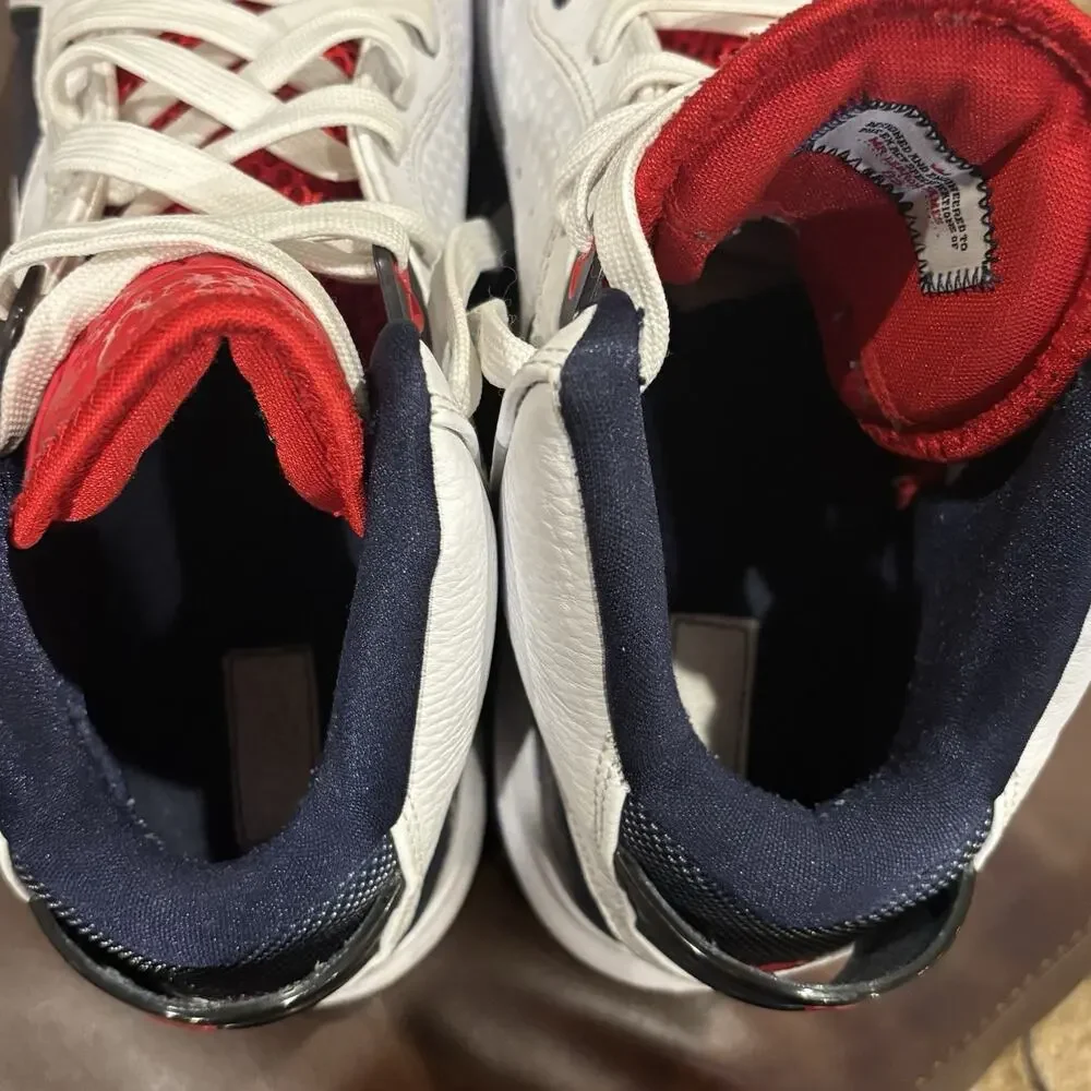 Nike LeBron 8 Veterans Day 2010 Red White Blue Shoes Mens Size 12 417098-100